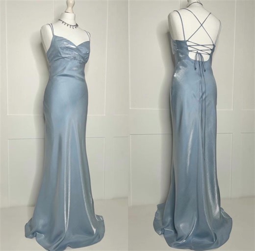 Vintage Prom Dress, Retro Graduation, 1990s Baby Blue, Slip, Evening, Formal, Party, Ball, Cruise, Black Tie, Special Occasion UK 10 - Etsy