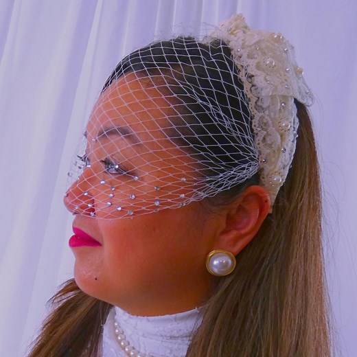 French Vintage Birdcage Veil With Lace | Timeless Bridal Headpiece for Weddings - Etsy