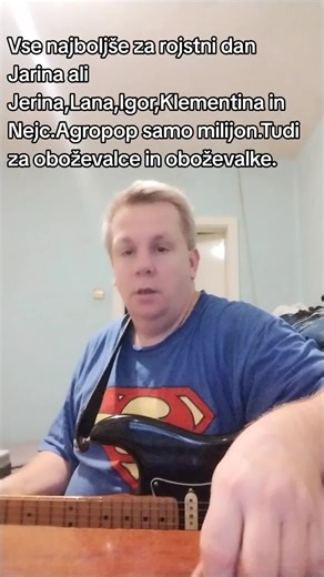 Vse najboljse za rojstni dan oboževalke in oboževalce,ki sem naštel.Samo milijon Agropop.#talk #singing #music #fenderstratocaster🎧🎸🎸🎸🎧 #guitar