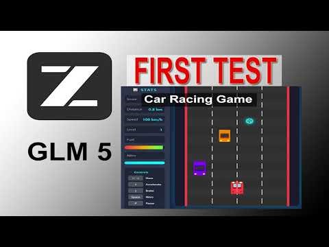 GML 5 First Test | Car Racing Game | GLM 5 is insane