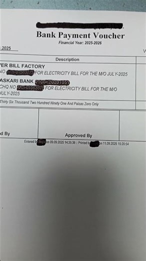 Real Bank Payment Voucher #accountingbasics