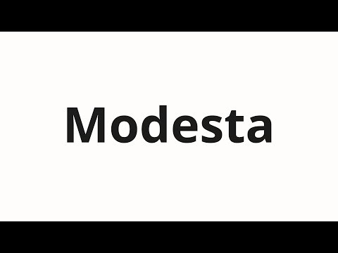How to pronounce Modesta