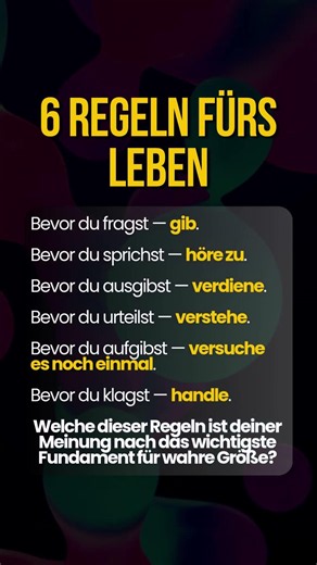 📜 Die 6 Gesetze für ein erfolgreiches Leben #zitate #motivation #tiefsinnigezitate