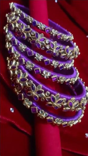 Handmade Silk thread bangles #shorts #bangles #jewellery #silkthreadbangles #shopping #set #women