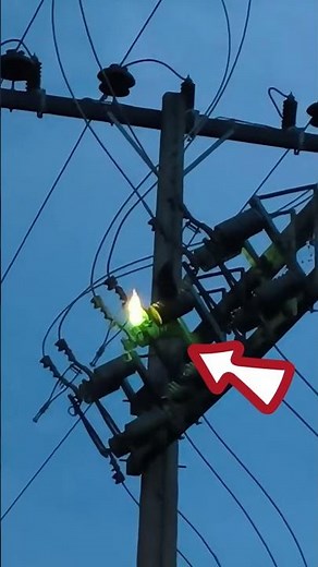 SCARY Continuous Arc Flash Sound on Power Line! | arc | shorts