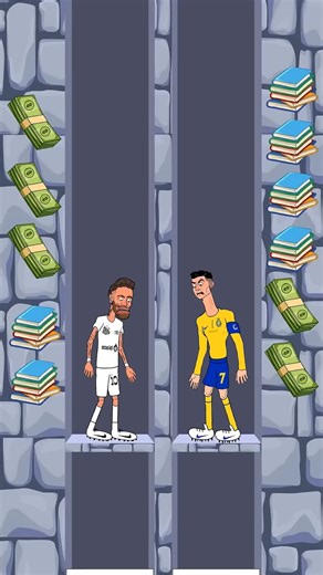 Ronaldo vs Neymar ⚽ Funny Football Comparison _ Cartoon Animation _shorts _football _ronaldo _magic(1080P_60FPS)