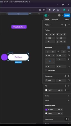 Button Hover Effect Animation in Figma | UI/UX Design | #shortsvideo