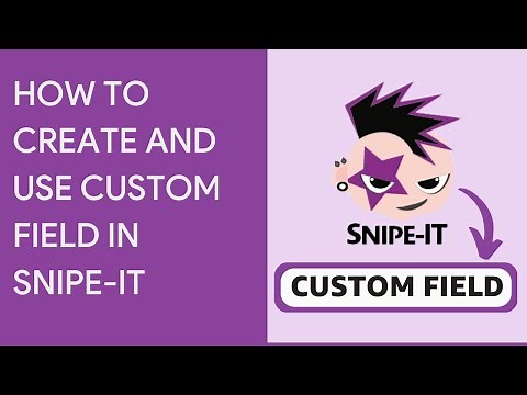 HOW TO USE CUSTOM FIELDS ON Snipe-IT