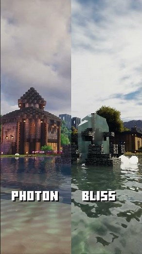 Bliss vs Photon Shaders in Minecraft | Ultra Graphics Comparison #minecraftshorts