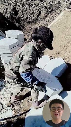 Smooth Stone Laying Process #Construction