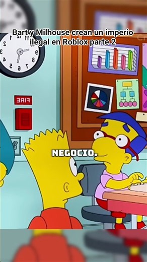 Bart and Milhouse build an illegal empire in Roblox #thesimpsons