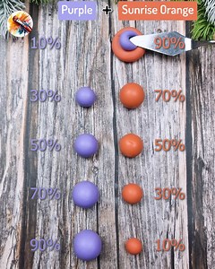 Purple Vs Sunrise Orange, Satisfying color mixing Clay | Painting Concept