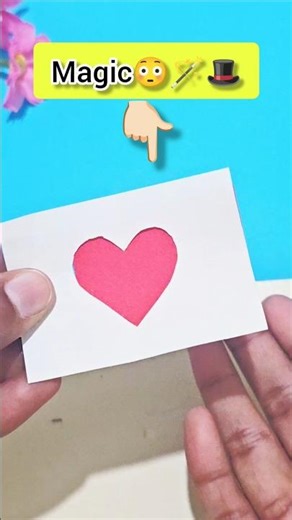 DIY Paper Magic craft🪄🎩😳colour changing magic@zayseasyart #diy #magic #viral #shorts
