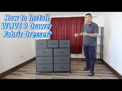 How to Install WLIVE 9 Drawer Fabric Dresser?