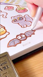 How to draw a cute bat step by step ?
