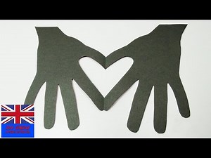 How to trace a hand / heart shaped decoration made of paper | DIY ideas