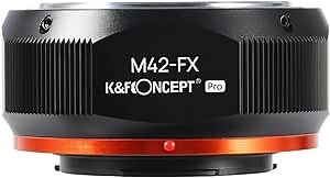 K&F Concept M42 to Fuji X Lens Mount Adapter for M42 Screw Mount Lens to Fujifilm Fuji X-Series X FX Mount Mirrorless Cameras with Matting Varnish Design for Fuji XT2 XT20 XE3 XT1 X-T2