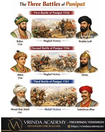 ⚔️ Three Battles of Panipat – Turning Points in Indian History