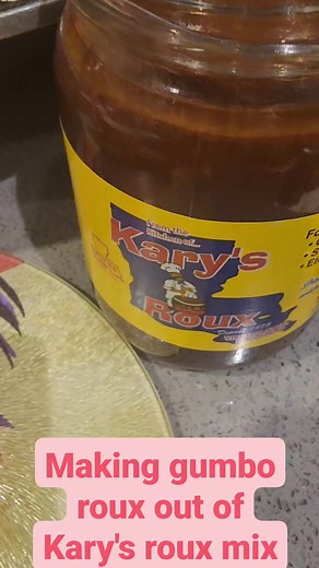 9.2K views · 108 reactions | Making a gumbo roux, by Kary's roux jar mix. #gumboroux #fbreels #foryoureels #foryoupage #fyp #gumbo #foryou #foryoupage #fyp | Marion's Amazing Catering LLC | Facebook