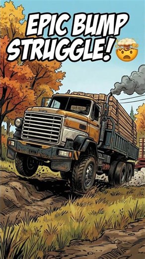 Stuck on a Tiny Bump?! 🚛😤 #Shorts