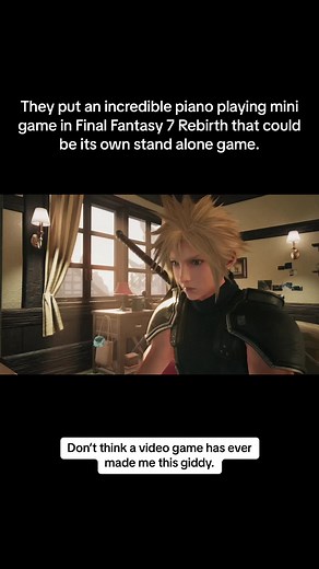 Square Enix put a piano mini game in Final Fantasy 7 Rebirth so good that it could be its own standalone game. Its the closest I can imagine simulating natural piano playing with a standard gaming controller. Just incredible. I can tell they Yakuza’d the heck out of this game. And im in. #finalfantasy7rebirth #finalfantasy7remake #finalfantasy7 #squareenix #ff7 #ff7rebirth #fyp #videogames #piano #pianocover #playstation5 #finalfantasy #yakuza0 #yakuzagame
