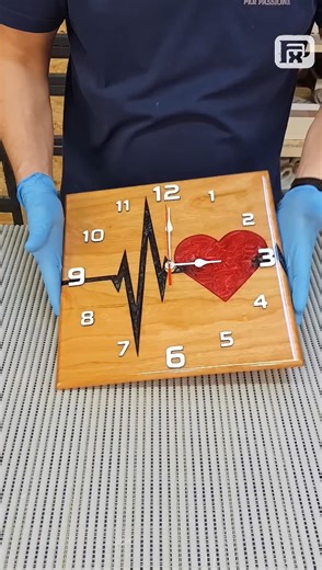 Resin and wood clock design that elevates home decor