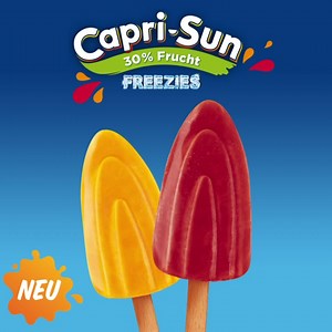 Jetzt neu: Capri-Sun Freezies ☀️ Das erste Eis am Stiel von Capri-Sun in den leckeren Sorten 🍒 & 🍊 Vegan mit 30% Fruchtgehalt und nur 32 Kalorien pro Eis 💫 Jetzt erhältlich bei Kaufland, Edeka, Globus, Bünting und Wasgau. #caprisun #thetasteoffun #freezies #zeitfüreis #iceicebaby #iceicecaprisun #kirsche #orange #neuimhandel #foodnewsgermany #cheatday | Capri-Sun