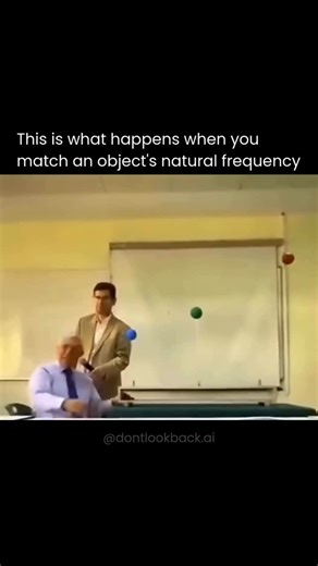 AI | Technology | Innovation | Inventions on Instagram: "Every oscillating system has a natural frequency at which it prefers to vibrate. When you drive it at that exact frequency, energy accumulates with each cycle, dramatically increasing the amplitude. Drive it at any other frequency and the motion remains minimal. Consider a swing: random pushes barely move it, but pushes precisely timed to match its natural rhythm build massive arcs with surprisingly little effort. This principle of resonan