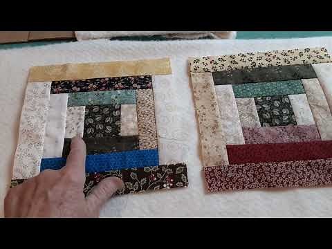 #225 Tutorial for 8" Log Cabin Blocks Vintage Quilt - McCall's Quarterly Issue-Let the Strips Fly!