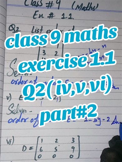 class 9 maths kpk unit 1 exercise 1.1 Q2(iv,v,vi) #maths #education