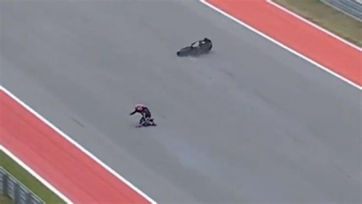 Jorge Martinâ€™s celebratory wheelie goes horribly wrong after MotoGP victory