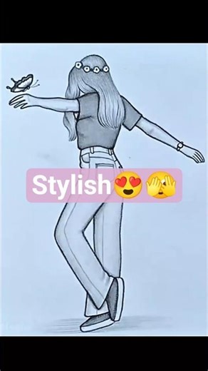 Can Beauty Be This Calm? 🌸#Wondersketchstudio#PaintShirtArt#BackViewSketch#ButterflyOnHand#Creative