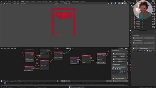 UPBGE打砖块游戏，BREAKOUT (blender game engine)