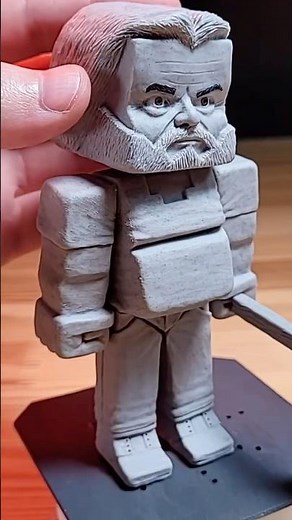 Sculpting Jack Black’s Steve from the Minecraft Movie! 🎬 #MinecraftMovie #shorts #sculpture