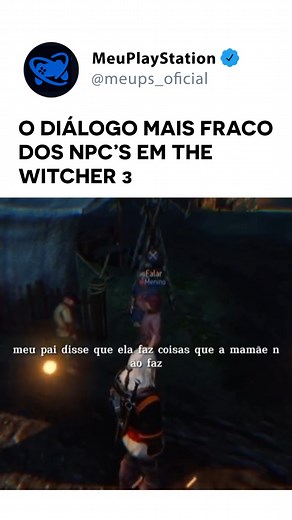 O diálogo mais fraco nos NPCs em The Witcher 3: Wild Hunt 😂 | meups.com.br