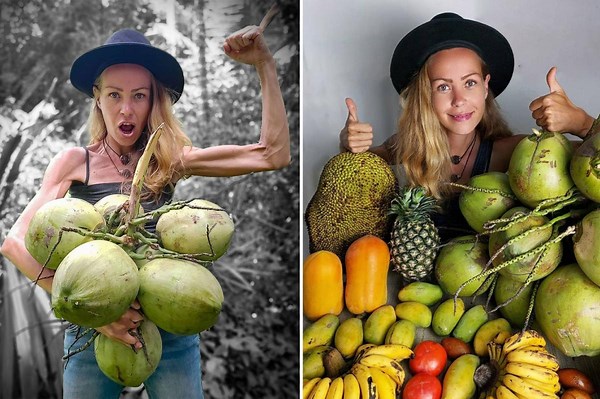 Raw vegan influencer, Zhanna D’art, shared her daily meals on social media