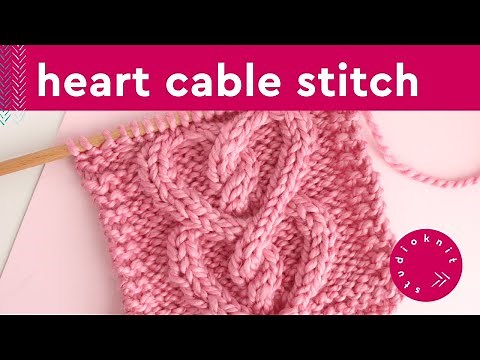 Cable Heart Knitting Pattern 💖 Studio Knit