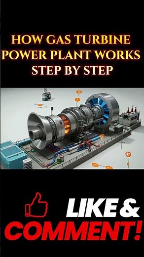 How Gas Turbine Power Plant Works ⚡ | Simple Animation
