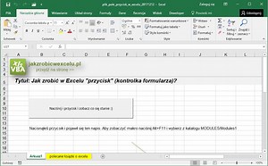 Jak zrobić przycisk w Excelu (przycisk polecenia)? - Jak zrobić w Excelu?