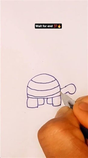 Learn how to draw a turtle step by step with this tutorial 🐢 | turtles drawing | #shorts #viral #art