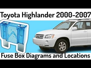 (2000-2007) Toyota Highlander Fuse Box Diagrams and Fuse Panel Locations✅