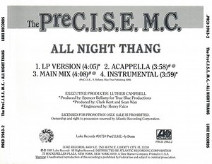 The PreC.I.S.E. MC - All Night Thang