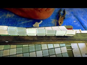 The quick and easy way to cut glass mosaics to any length with a tile cutter - precise cut