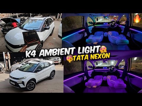 Ambient light installation in my Car🔥 Tata Nexon K4 Ambient Light #tatanexon #vlogs