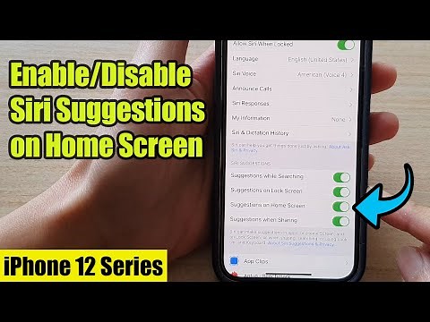 iPhone 12: How to Enable/Disable Siri Suggestions on Home Screen