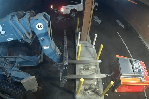Idiots try to steal ATM with forklift in epic fail