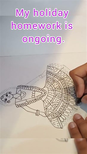 Holiday Homework Project: Manipur vs Haryana Culture#haryana#manipur#shorts#dancedrawing #ytshorts