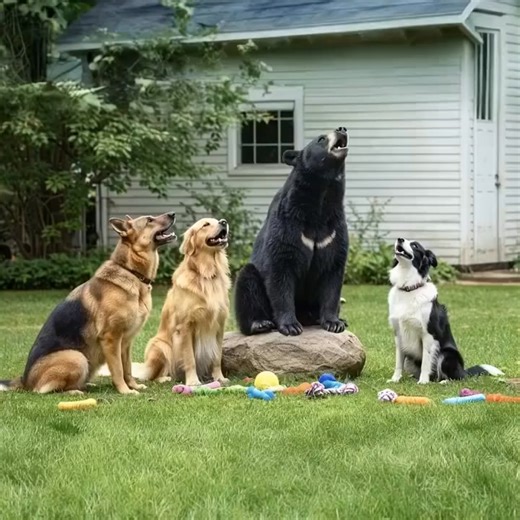 🐻 This Orphaned Bear Was Raised by 3 Dogs and Truly Believes He’s One of Them — But What Happens When Nature Calls Is Beyond Belief… 😱👇 👉 Read the full emotional story in the first comment! | The Report Daily