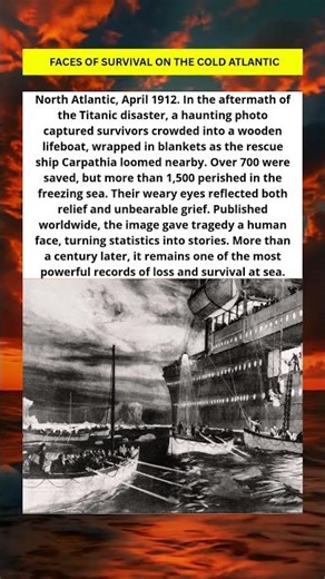 TITANIC SURVIVORS IN LIFEBOAT – 1912 PHOTO 🚢