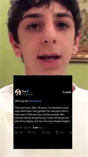 FaZe rug leaves faze clan(2026) 😭 the end of faze #faze #streamer #drama #shorts #callofduty